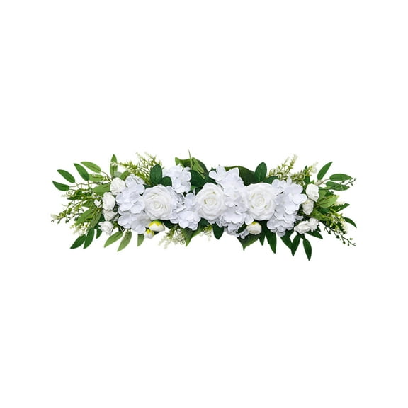 Dpityserensio 25.6inch Artificial Rose Peony Flower Swag Front Door Peony Floral Arch Garland Swag Hydrangeas Leaves Wreath for Wedding Arch Front Door House Hydrangeas Eucal Xmas Gifts
