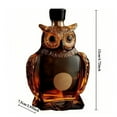 thumbnail image 1 of Dpityserensio 4.2Ooz Owl Whiskey Bottle High Borosilicate Glass Wine Bottle Whiskey Bottle, 1 of 8