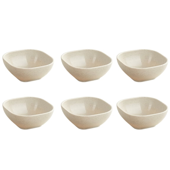Dpityserensio 4 Inches Square Seasoning Plates 6 Boxed Wheats Straw Plates Sauces Plates