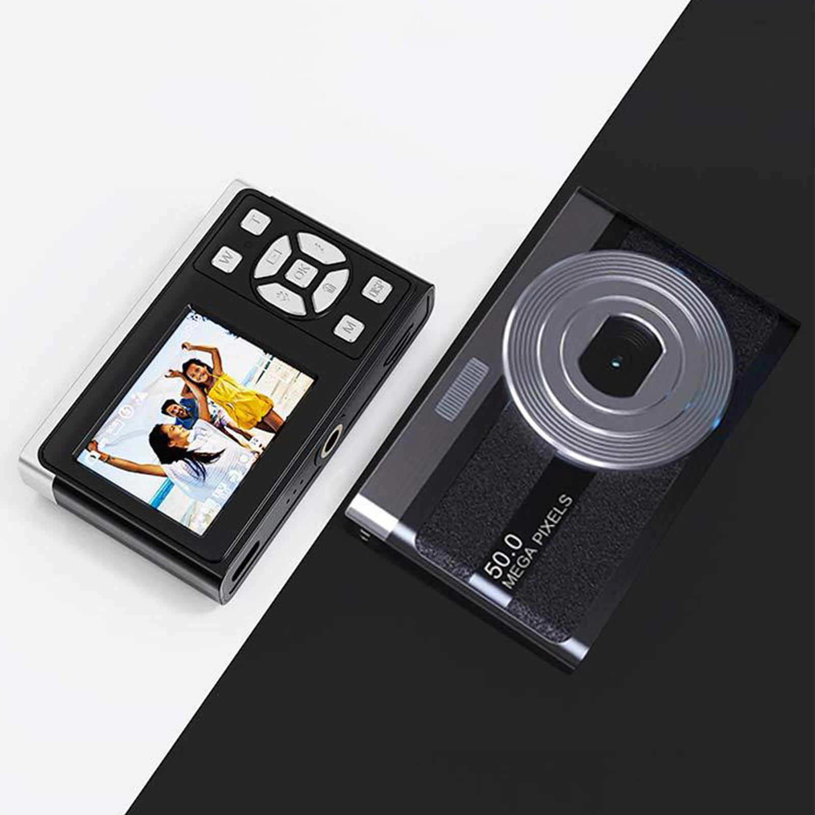 Dpityserensio 4K High Definition Digital Macro Camera 2.2 Inches,50  Million-pixels,16x Digital Zoom,Entry-level CCD Affordable Portable Card  Machine