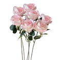 thumbnail image 1 of Dpityserensio 7Pcs Artificial Rose Flowers, Realistic Silk Rose Stems for Wedding Arch Backdrop, Faux Flower Bouquet for Living Room Table Centerpiece Party Decor, 1 of 6