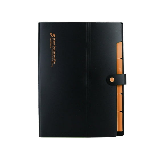 Dpityserensio A4 Expanding File Folder 5 Pockets Accordion Document Organizer Plastic Multi Layer File Bag for Office Assorted Colors Fall Xmas Gifts