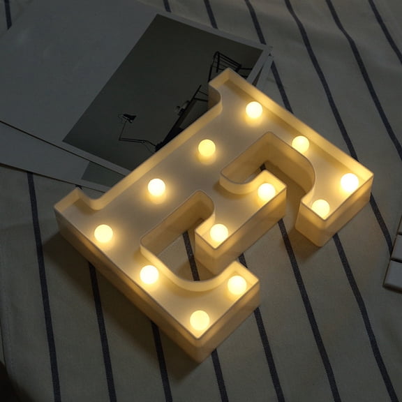 Dpityserensio Alphabet LED Letter Lights Light Up White Plastic Letters Standing Hanging for Home Party Decor