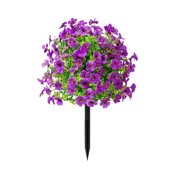 Dpityserensio Artificial Flowers with Ground Spikes Garden Stake Faux Shrubs Garden Accessories 22in for Outdoor Outside Garden Porch Patio Wedding Party Decoration Xmas Gifts
