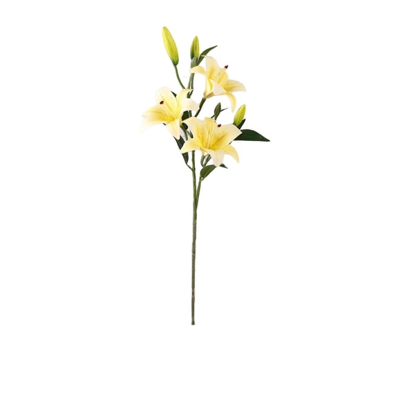 Dpityserensio Artificial Lily Flowers, Real Touch Faux Lilies for Wedding Home Decor, DIY Floral Bouquet with Flexible Stems