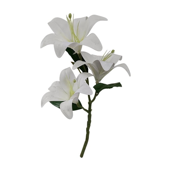 Dpityserensio Artificial Lily Flowers, Real Touch Faux Lily for Wedding Bouquet Home Hotel Decor