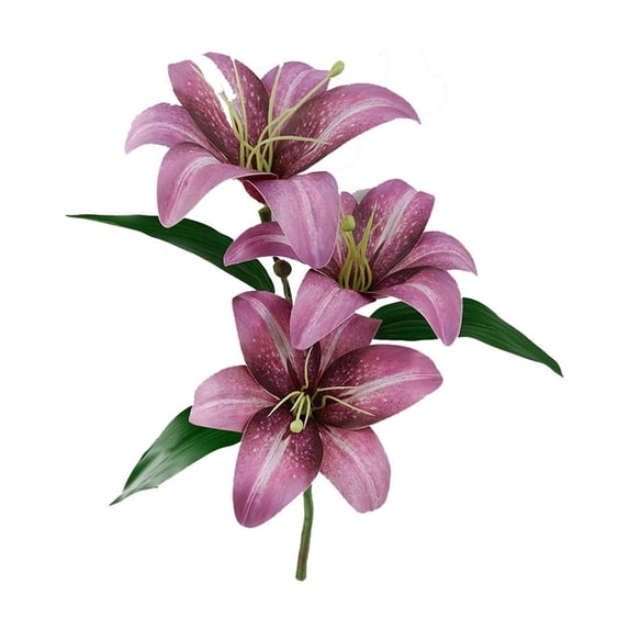 Dpityserensio Artificial Lily Flowers, Real Touch Faux Lily for Wedding Bouquet Home Hotel Decor