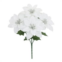 Dpityserensio Artificial Poinsettia Christmas Flower Bouquet Holiday Table Centerpiece Home Decor