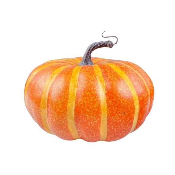 Dpityserensio Artificial Striped Pumpkin Decor Fake Foam Pumpkin Ornament Fall Thanksgiving Halloween Table Decorations