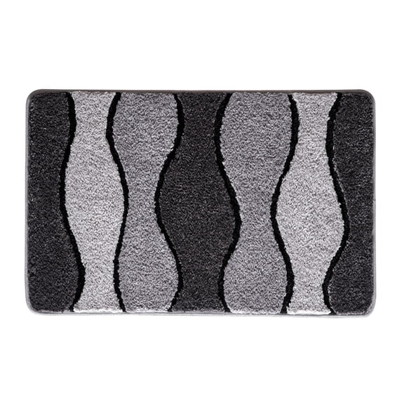 Dpityserensio Bathroom Rug Mat Extra Soft Absorbent Microfiber Bath Rugs Non-Slip Plush Bath Carpet Mats for Bathroom Floor,Tub Gray 16*24In