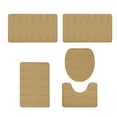 thumbnail image 1 of Dpityserensio Bathroom Rugs Sets 5PCs Memory Foam Toilet Mats Wave Pattern Design Soft Comfortable Water Absorption Non-Slip Thick Machine Washable Easier To Dry, 1 of 6