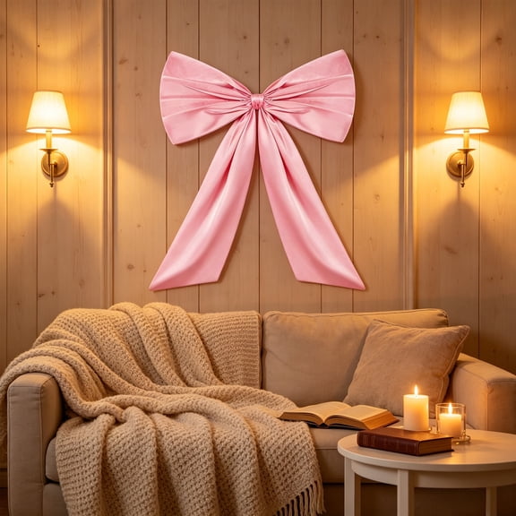 Dpityserensio Big Bows 24x11in with 32in Long Tail, Wall Decor Baby Shower Christmas Tree Bows Birthday Decorations Gift Wrapping Party Wedding DIY Craft