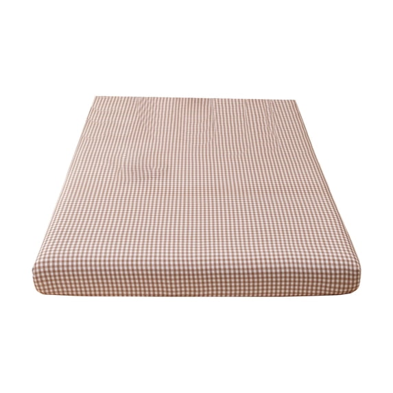 Dpityserensio Checkered Double Bed Sheet 70.87x78.74in Non-slip Fixed Bed Cover Full Cover Mattress Protector Bed Cover Suitable for Various Bed Types Xmas