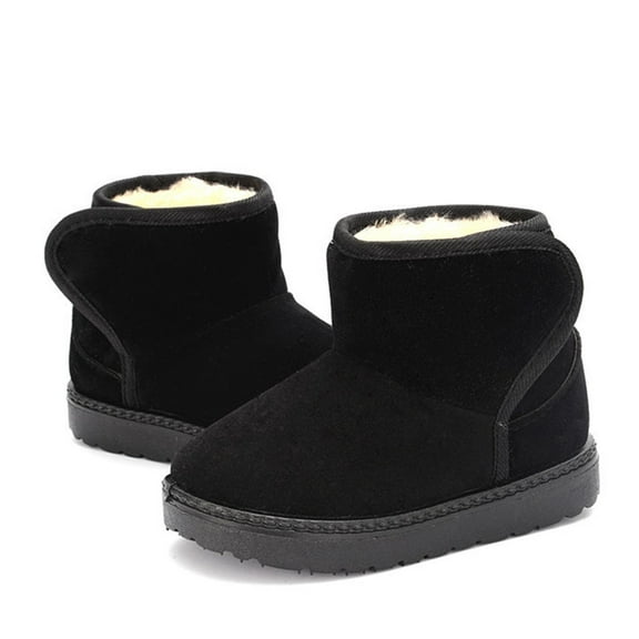 Dpityserensio Children's Winter Snow Boots Thick And Warm Yellow Boots Soft Leather Children's Boots Warm Shoes Boots