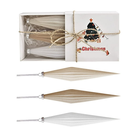 Dpityserensio Christmas Decorations 6 Piece 18cm Flocked Christmas Balls Christmas Decoration Set Christmas Tree Decorations Can Also Be Used for Other Party Xmas