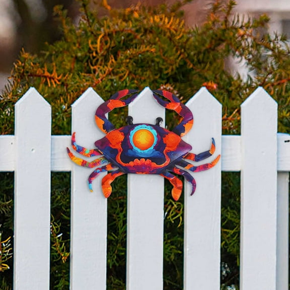 Dpityserensio Crab Flat Wall Hanging Decorations Wall Garden Decorations for Outdoor And Indoor Use Cute Crab Shape Adds To The Home Xmas Decor