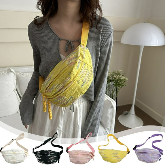 Dpityserensio Crossbody Sling Bag for Women Men Shoulder Chest Bags with Earphone Hole for Hiking Camping Outdoor Trip