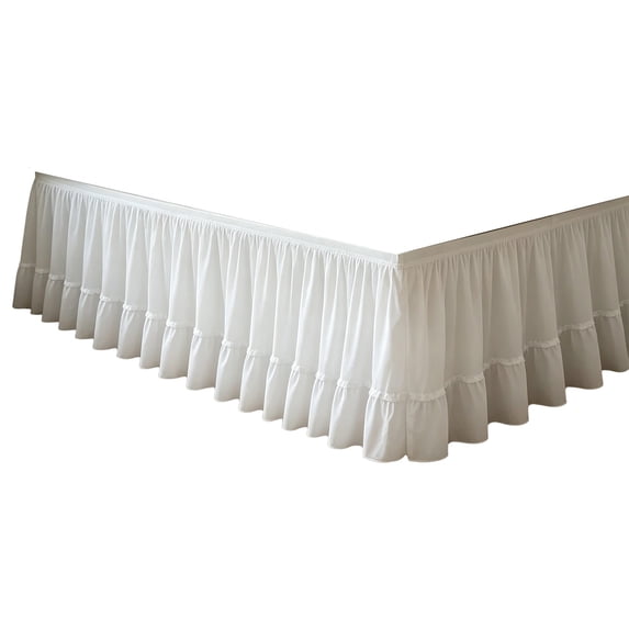 Dpityserensio Dorm Bed Skirt Twin XL 25 Inch Drop, Wrap Around Elastic Dust Ruffle for College Beds