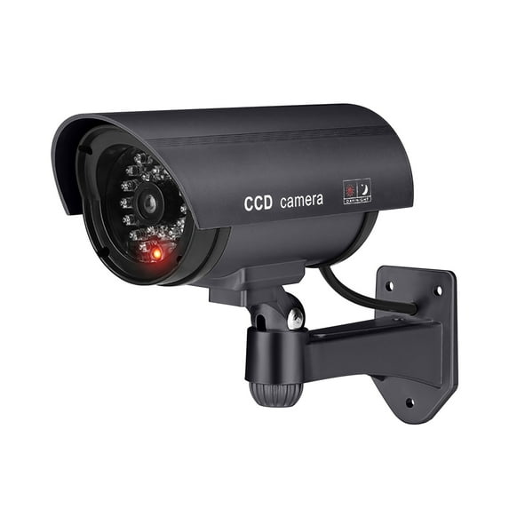 Dpityserensio Fake Security Camera,Camera Surveillance System,Wireless Surveillance System Realistic Look Indoor Waterproof with Flashing Red LED Light for Home Business Clearance