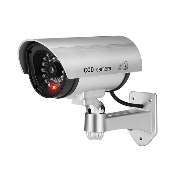 Dpityserensio Fake Security Camera,Camera Surveillance System,Wireless Surveillance System Realistic Look Indoor Waterproof with Flashing Red LED Light for Home Business Clearance