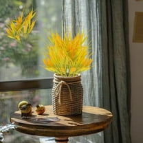 Dpityserensio Fall Decor Artificial Fall Flowers Artificial Plants Outdoor Fake Monkey Grass Fake Flowers Simulation Rice Wheats Ears