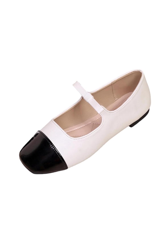 Flat Shoes for Women Round Head Matching Bow French Flat Shoes
