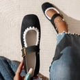 thumbnail image 1 of Dpityserensio Flats Shoes for Women Soft-Soled Solid Color Versatile Moccasins Shallow Mouth Breathable Flat Shoes, 1 of 8