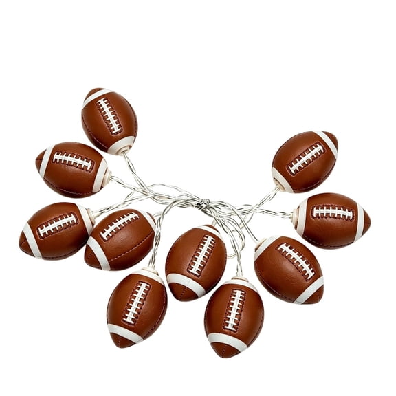 Dpityserensio Football String Lights 2M 10LED Rugbys Ball Light String Sports Themed Fairys Lights Indoor Party Game Day Decorative Lighting