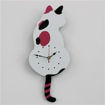 Dpityserensio Hot Selling Art Clocks Home Decoration Living Room Wagging Tail Cats Children's Room Wall Clocks Gifts Fall Xmas