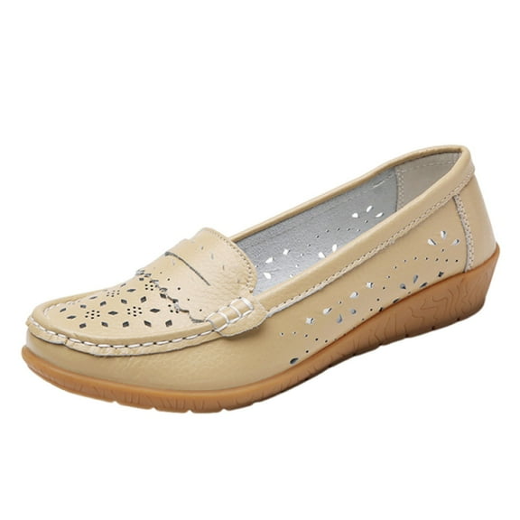Dpityserensio Loafers for Women Casual Summer Style Slip-On Lightweight Non-Slip Shoes