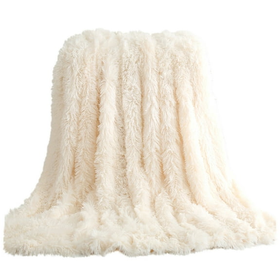 Dpityserensio Plain Color Double-Sided Velvet Window Blanket Bedside Bed Tail Blanket Double-Layer Velvet Conditioning Blanket White Blanket Sofa Blanket Cover Blanket