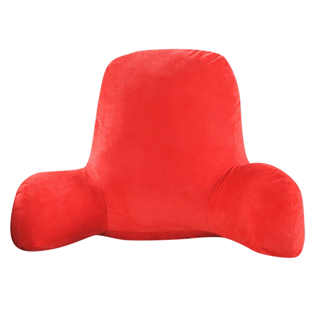 Plush Big Backrest Reading Rest Pillow Lumbar Support Chair Cushion with  Arms Seat Cushion Massage Pad Sofa Pillow - AliExpress