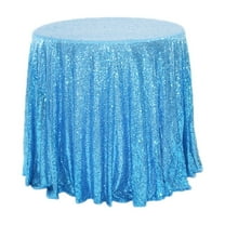 Dpityserensio Round Sequin Tablecloth 47.2in Sparkle Dining Table Cover for Party Wedding Decor Fall Decor Christmas