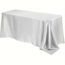 Dpityserensio Seamless Satin Tablecloth Rectangular Silkys Soft Tablecloth Smooths Fabric Table Decoration Suitable for Restaurant Wedding Banquet Party Event Decoration Xmas