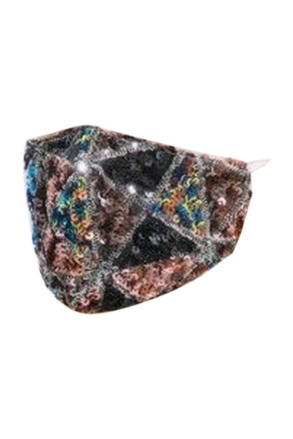 Sparkly Sequin Face Cover Glitter Flannel Sequins Masc Masquerade Face Covering Fall Decor Xmas Gifts