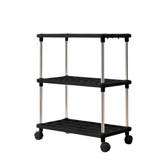 Dpityserensio Storage Organizer Shelves with Wheels Independent Shelving Unit Pantry Shelves Floor Storage Rack Storage Rack Sturdy Shelf for Kitchen Pantry Closet Bath Easy To Move Christmas