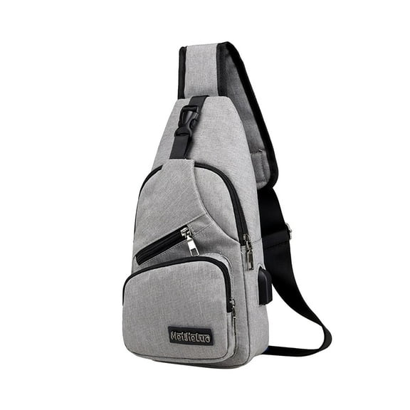 Dpityserensio Strap Bag Crossbody Backpack with USB Hole with Headphone Hole Strap Backpack Hiking Backpack Multipurpose Crossbody Chest Bag