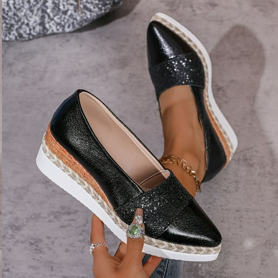 Dpityserensio Women Flats Shoes Solid Color Outdoor Lightweight Moccasins Work Flat Shoes