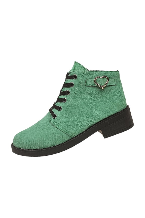 Women's Boots Cool British Style Nubuck Material Does Not Tire The Feet Fashionable Fall And Winter Style Comfortable Thick Heel Low Heel Short Boots