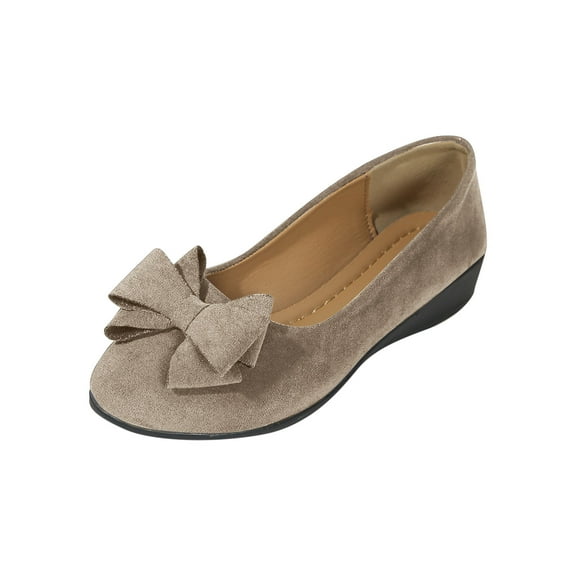 Dpityserensio Women's Fashion Casual Spring And Summer Beach Versatile Bowknot Shallow Shoes