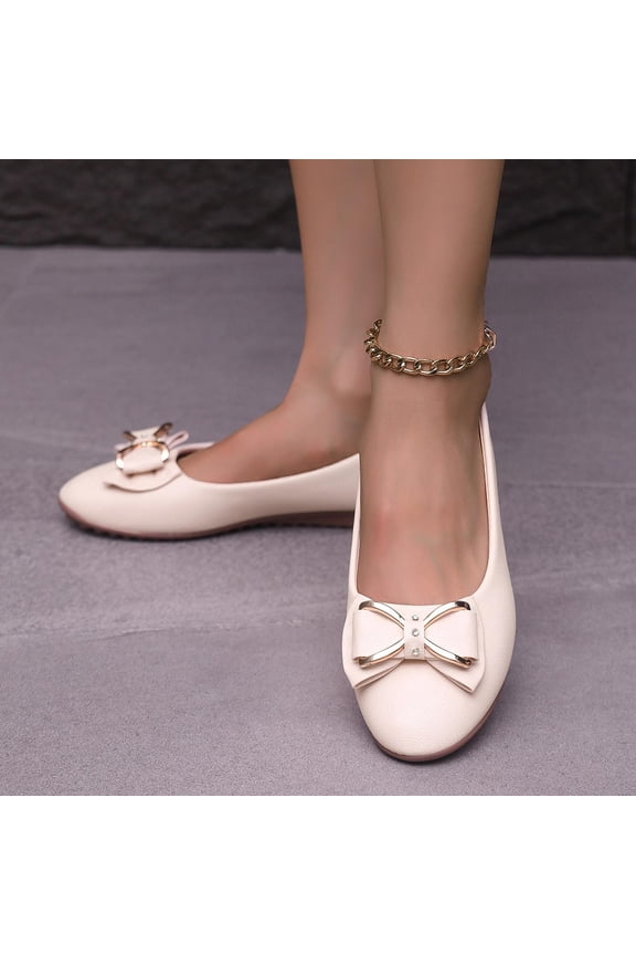 Women's Fashionable Casual Suede Pointe Toe Pumps Comfortable Low Heels Flat Shoes