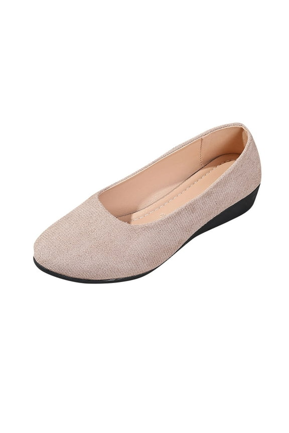 Women's Solid Color Wedges Shoes Comfortable Casual Shoes