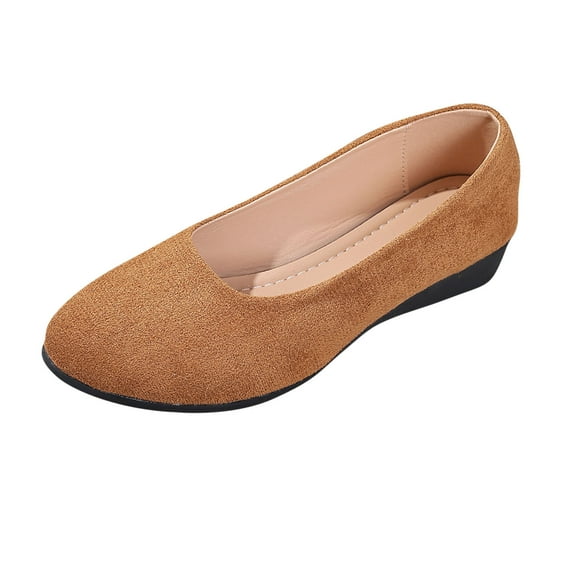 Dpityserensio Women's Solid Color Wedges Shoes Comfortable Casual Shoes