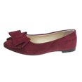 thumbnail image 1 of Dpityserensio Womens Flat Shoes Pointed Toe Candy Color Work Shoes Solid Color Flower Ballet Flats Comfortable Bow Knit Dressy Flats, 1 of 9