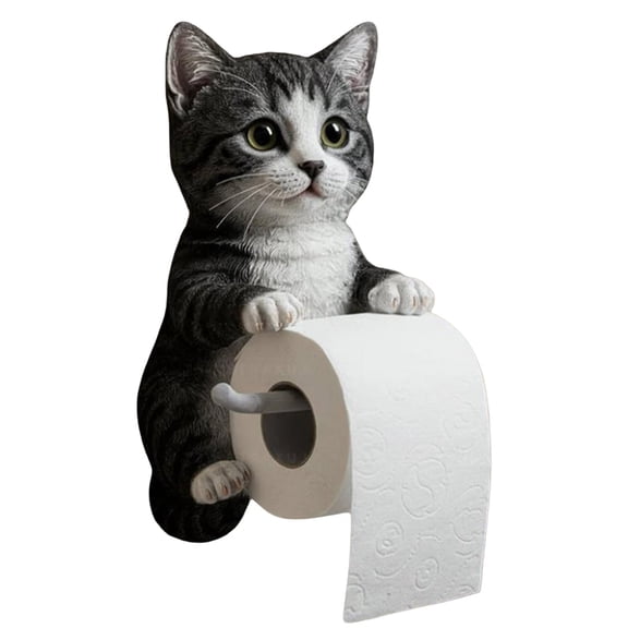 Dpityserensio Xmas Decor Cats Paper Holders Cute Decorative Toilet Papers Holders Wall Mount 7.8in