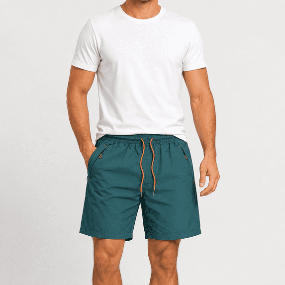 Dpjklzsn Men's Quick Dry Athletic Shorts with Built-In Liner, Zipper Side Pockets, Drawstring Waist Running Gym Beach Shorts