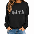 thumbnail image 1 of Dpjklzsn Women’s Halloween Ghost Sweatshirt, White Ghost Graphic Crewneck Pullover, Long Sleeve Casual Fall Sweatshirt Top, 1 of 5