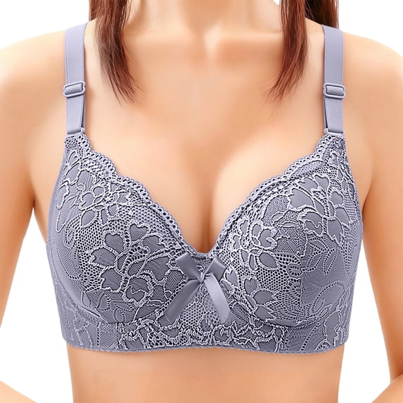 Dpjklzsn Women's Underwire Lace Everyday Bra, Lift-and-Shape, Adjustable Straps