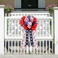 Dpkshia Wreath,2024 New American Flag Independence Day Star Garland