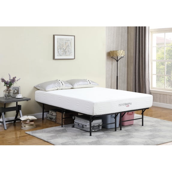 Dplus Metal Queen Mattress Support Platform Bed Black